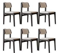 Modern Upholstered Dining Chairs Set of 2/4/6 Ergonomic Oak Frame ScratchResistant PU Leather Chic White & Black for Kitchen & Living Room Dining Table