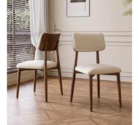 Modern Upholstered Dining Chairs Set of 2, Black Floral Fabric, Solid Wood Legs, Perfect for Dining Room, Living Room, Bedroom, Kitchen - Stylish & Comfortable