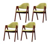 Modern Upholstered Dining Chairs Set of 4 Matte FinishNatural Wood for Kitchen & Milk Tea Shop GreenWood B Stylish & Comfortable