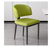 Modern Upholstered Dining Chairs Stylish Green Kitchen Side Chairs with Curved Back & Metal Legs Perfect for Dining Room Guest Room & Restaurant Accent