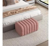 Modern Upholstered Ottoman BenchStylish 39.3" Foot Rest & Shoe Rack Versatile End of Bed Seating for Living Room & Bedroom Chic Floor Chair Accessory