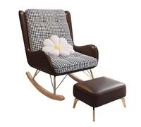 Modern Upholstered Rocking Chair with Foot Rest Comfortable Glider for Nursery Living Room & Bedroom High Back Accent Chair for Relaxation & Reading