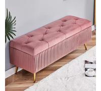 Modern Upholstered Shoe Bench with Storage, Stylish Button Tufted Rectangular Foot Stool for Entryway, Living Room & Bedroom, 60cm Bean Paste Color
