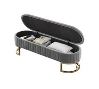 Modern Upholstered Storage Bench Stool for Entryway & Living RoomStylish Metal Legs Functional Home Decor Solution for Organized Spaces