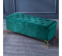 Modern Upholstered Storage Bench with Crystal Buttons - Lift Top Ottoman Stylish Entryway Shoe Storage Versatile Footrest & Home Decor Solution Perfect for nizing Spaces.