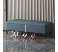 Modern Upholstered Storage Bench with Hidden Large Cabinet, Rectangular for Bedroom and Living Room Furniture, Stylish Home Décor Solution