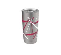 Modern Urban Geometry White Magenta-Pink Stainless Steel Insulated Tumbler