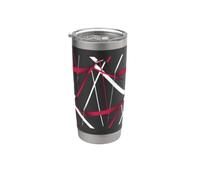 Modern Urban Geometry White Magenta-Pink Stainless Steel Insulated Tumbler