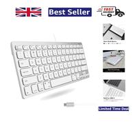 Modern USB-C Keyboard for Mac: 78 Keys & LED Indicators for Productivity
