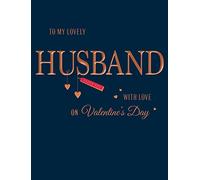Modern Valentine's Day Card Lovely Husband - 8 x 6 inches - Avant Garde