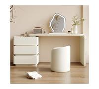 Modern Vanity Desk with 3 Drawers LED Makeup Mirror & Chair Set Simple & Elegant Design Perfect for Women & Girls White 120cm Makeup Station