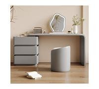 Modern Vanity Desk with LED Mirror & Chair Simple Makeup Station with 3 Drawers - Perfect for Women & Girls - Gray 80cm Dressing Table Set