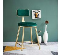 Modern Vanity Stool with Gold Metal Legs, Curved Backrest Makeup Chair, Soft Cushion Leisure Seat, Stylish Guest Chair for Home, Bedroom & Dressing Table