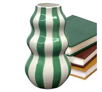 Modern Vase, Aesthetic Vase, Striped Ceramic Flower Container Craft for Apartment Bathroom Kitchen Indoor Room Table Centerpieces Decor