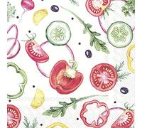 Modern Vegetables IHR Luxury Traditional Paper Table Napkins 20 in Pack 3 ply