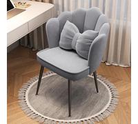 Modern Velvet Accent Chair360° Swivel Height Adjustable Shell Petal DesignSoft Upholstered Makeup Desk Chair for Bedroom & Home Office