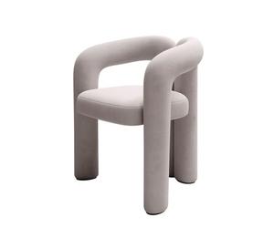 Modern Velvet Dining Chair & Round Table Set, Space-Saving Design, table Padded Seats for 2-4, Perfect for Kitchen & Smals, Chic Contemporary Home Fur
