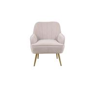 Modern Velvet Leisure Chair with Ergonomic Back Thick Cushions Luxurious Gold Metal Legs Perfect for Living Room Bedroom Office Balcony Easy to Assemble.