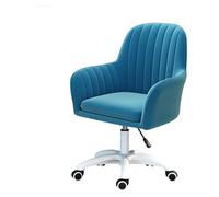 Modern Velvet Office Chair Adjustable Computer Desk Chair 360° Swivel Makeup Stool for Home Stylish Ergonomic Design Ideal for Work and Study (Blue 1a)