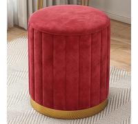 Modern Velvet Round Ottoman Stool with Removable Lid Stylish Mushroom Shaped Storage Ottoman for Living Room Bedroom Vanity Space Saving & Functional Furniture.