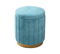 Modern Velvet Round Stool - Upholstered Makeup Vanity Storage Seat, Luxurious Home Decoration, Padded Footrest for Bedroom, Shoe Changing Stool