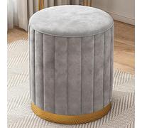 Modern Velvet Round Storage Ottoman with Removable Lid Stylish Mushroom Shaped Stool for Living Room Bedroom Makeup Room Footrest Decorative Furniture