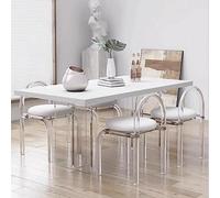 Modern Velvet Upholstered Dining Chairs - Set of 4 Stylish Armless Bar Stools with Clear Acrylic Legs for Dining Room & Kitchen Decor