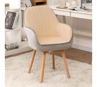 Modern Velvet Upholstered Swivel Dining Chairs - Stylish Mid Century Armchairs for Office Vanity and Home Use - Comfortable Cute Accent Chairs