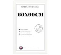 Modern Versatile White Finish Flat 60 x 90 cmFrame with Safe Perspex Front Mdf Wooden Hanging Hardwares included Vertical or Horizontal