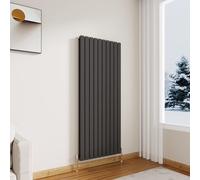 Modern Vertical Flat Panel Radiator 1600x680mm Anthracite Double Panel | Designer Central Heating Radiators,Wall Mounted Rads,Perfect For Living Rooms,Hallways & Bathrooms,For UK Home Heating