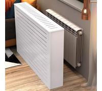 Modern Vertical Radiator Cover Air Vent Design Easy to Clean Ideal for Bathroom & Home Stylish Slatted Panels Enhance Your Space