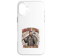Modern Viking Strength Within Warrior Illustration Case for iPhone 16 Plus