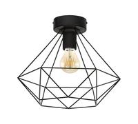 Modern Vintage Black Ceiling Light 1 Bulb GL0499