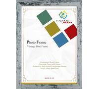 Modern Vintage Blue 24 x 16 inch Picture Frame In Multiple Colours & Sizes - Frame With Safe Perspex Front & Wall Mounting - 24" x 16" Photo Frame (61 x 40.6cm))