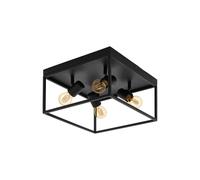 Modern Vintage Minimal Black Ceiling Light 4 Lights GL0555