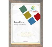 Modern Vintage Silver 24 x 20 inch Picture Frame In Multiple Colours & Sizes - Frame With Safe Perspex Front & Wall Mounting - 24" x 20" Photo Frame (61 x 50.8cm)