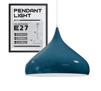 Modern Vintage Single Head Lampshade Curved Dome Shape Pendant Light Fixture for Dining Room Living Room Bedroom Coffee Bar Restaurant and etc