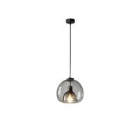 Modern Vintage Smoky Gray Pendant Light Double Layer Bubble Glass Industrial Adjustable Hanging Lamp Fixture for Farmhouse Kitchen Island Bedroom Living Room Restaurant