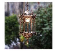 Modern Vintage Waterproof Outdoor Hanging Lights, Metal Cage Retro Loft Yard Pendant Lamp, Industrial Ceiling Lights Fixture Decoration for Villa Patio Porch