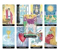 Modern Vision Tarot Cards Deck. Rider-Waite-Smith reimagined Tarot Deck. 78 Classic Style Cards