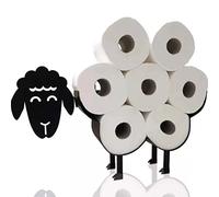 Modern Visions Black Sheep Toilet Paper Holder, Sheep Toilet Roll Holder, Animal Toilet Paper Holder, Free Standing Novelty Toilet Paper Stand, Metal Toilet Accessory, Fun Bathroom Accessories