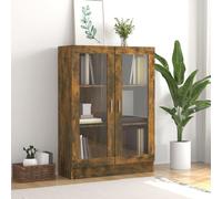 Modern Vitrine Cabinet Home Storage Shelf Organiser Unit Engineered Wood vidaXL