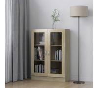 Modern Vitrine Cabinet Home Storage Shelf Organiser Unit Engineered Wood vidaXL
