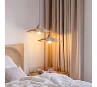 Modern Wabi-Sabi Hanging Light - Adjustable E27 Concrete Flower-Shaped Pendant Lamp Unique Chandelier for Kitchen Island Dining Room Bedroom & Living Room