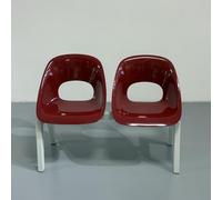 Modern Waiting Room Chairs - 2 Seat Office Guest Reception Bench with Backrest for Coffee Shops and Clothing Stores