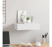 Vidaxl Wall-Mounted Drawer Shelf White 40X23.5X10 Cm Mdf