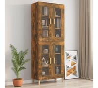 vidaXL Hanging Wall Cabinet Smoked Oak 69.5X34X90 Cm, Brown