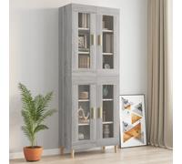 vidaXL Hanging Wall Cabinet Grey Sonoma 69.5x34x90 cm