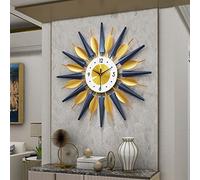 Modern Wall Clock 24 inch Starburst Wall Clock, Colorful Mid Century Home Kitchen Decor - Metal Clock Starburst Modern Clocks Quiet Quartz Movement, House Decorative Multicolor Decoration