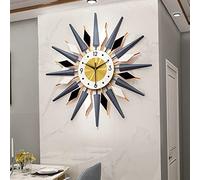 Modern Wall Clock 24 inch Starburst Wall Clock, Colorful Mid Century Home Kitchen Decor - Metal Clock Starburst Modern Clocks Quiet Quartz Movement, House Decorative Multicolor Decoration